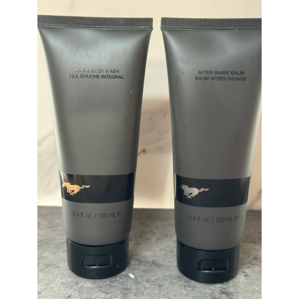 1 Ford Mustang After Shave Balm 3.4 OZ  1 hair body wash Gel 3.4 oz NEW NO BOX